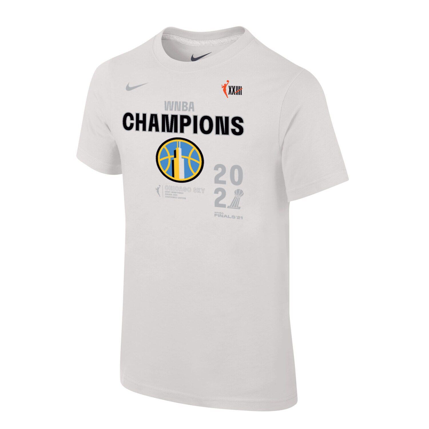 Мужская белая футболка Nike Chicago Sky 2021 WNBA Finals Champions — фото 2