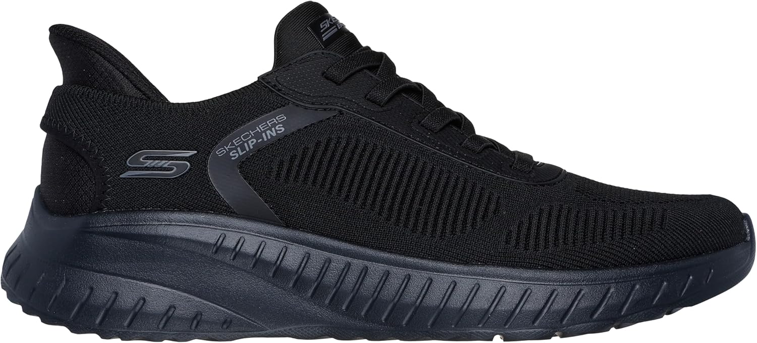 Мужские слипоны Skechers Hands Free Slip-ins Squad Chaos - Solid Step, черный — фото 2