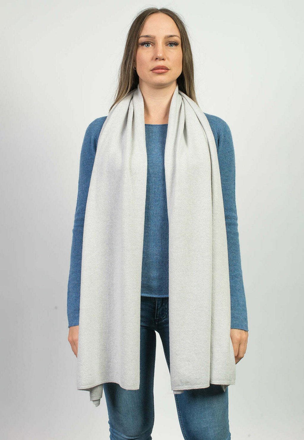 

Шарф LUXEX Dalle Piane Cashmere, светло-серый