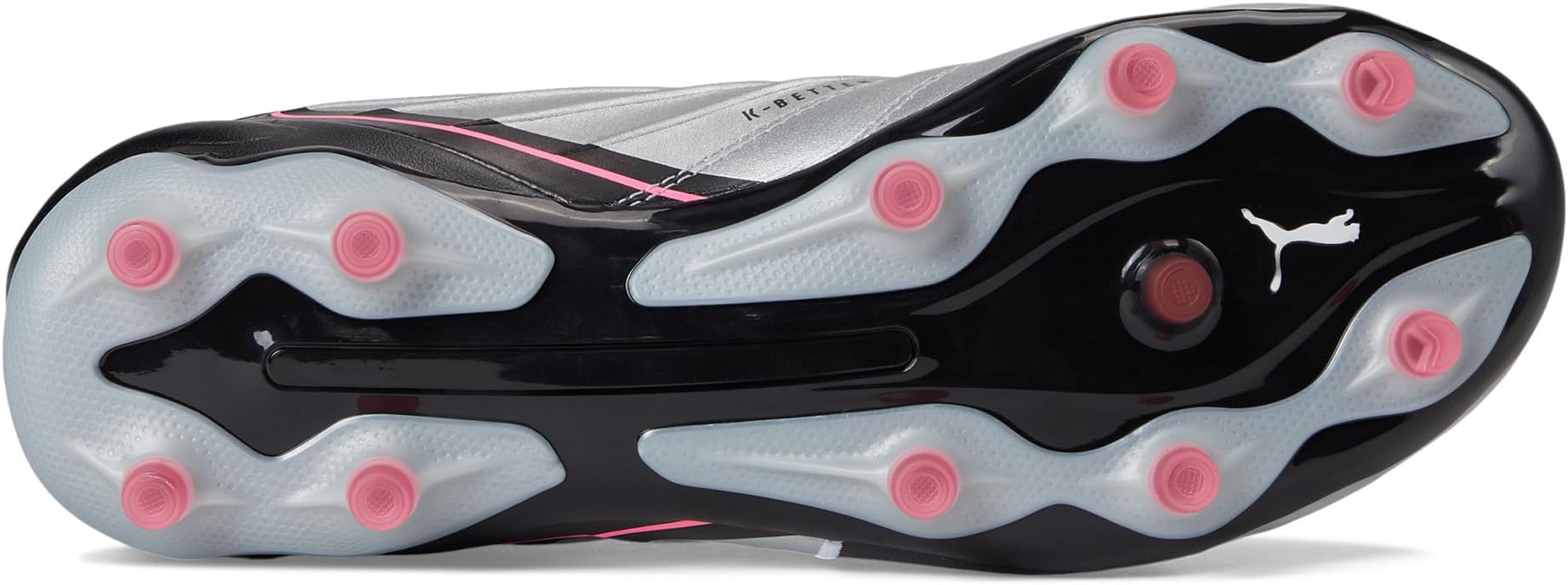 Кроссовки PUMA King Pro Firm, Artificial Ground Soccer Cleats, цвет Puma Silver-Puma Black-Sun Struck-Puma White — фото 3