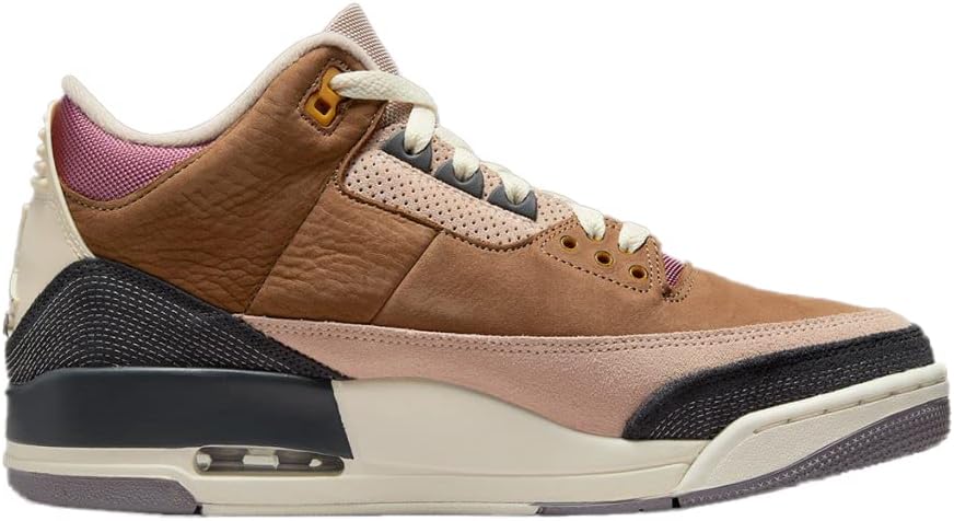 Кроссовки Retro Air Jordan 3 - White, Black, Dark Iris, Violet Haze by Nike, Archaeo Brown — фото 2