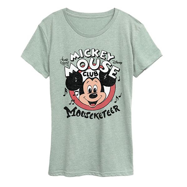 

Футболка с принтом Mickey Mouse Club Mouseketeer Disney, Heather Sea Foam