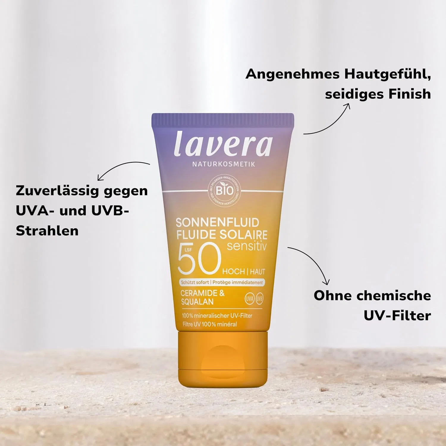 Солнцезащитный лосьон Sensitive SPF 50 от lavera ‎Lavera — фото 3
