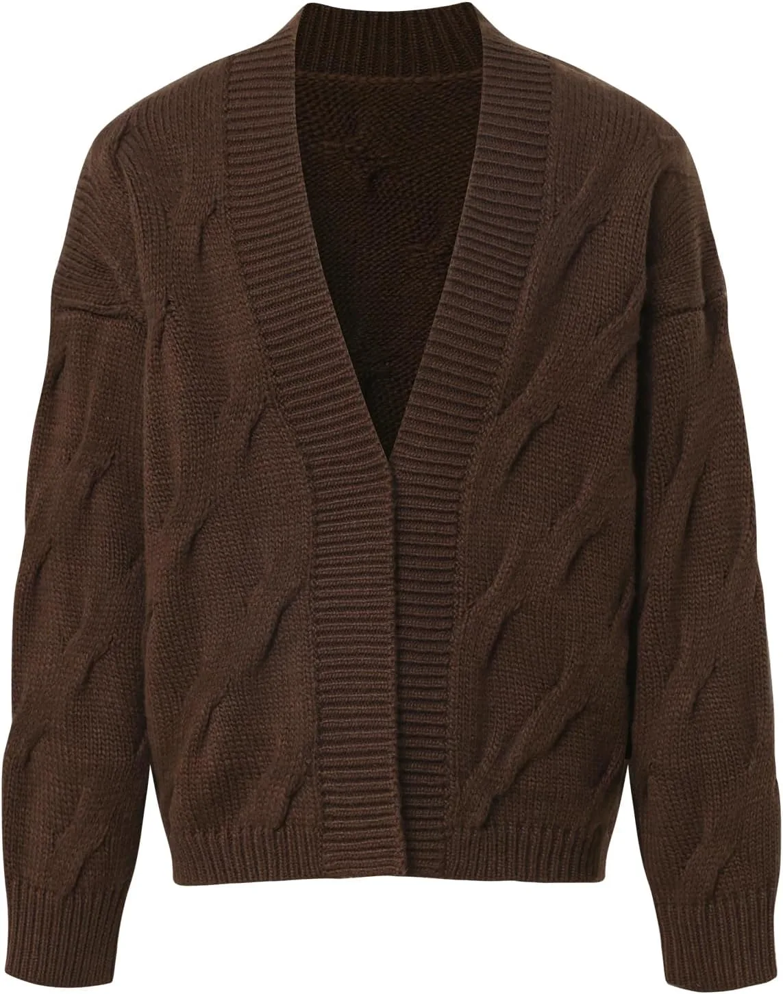 

Мужской кардиган с длинным рукавом и глубоким V-образным вырезом