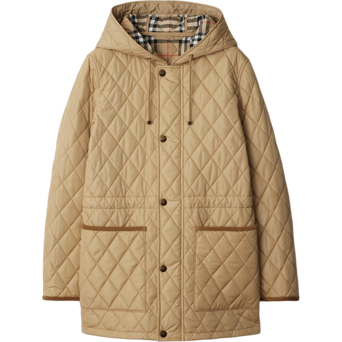 

Burberry Стеганое худи с капюшоном и кулиской, Linen