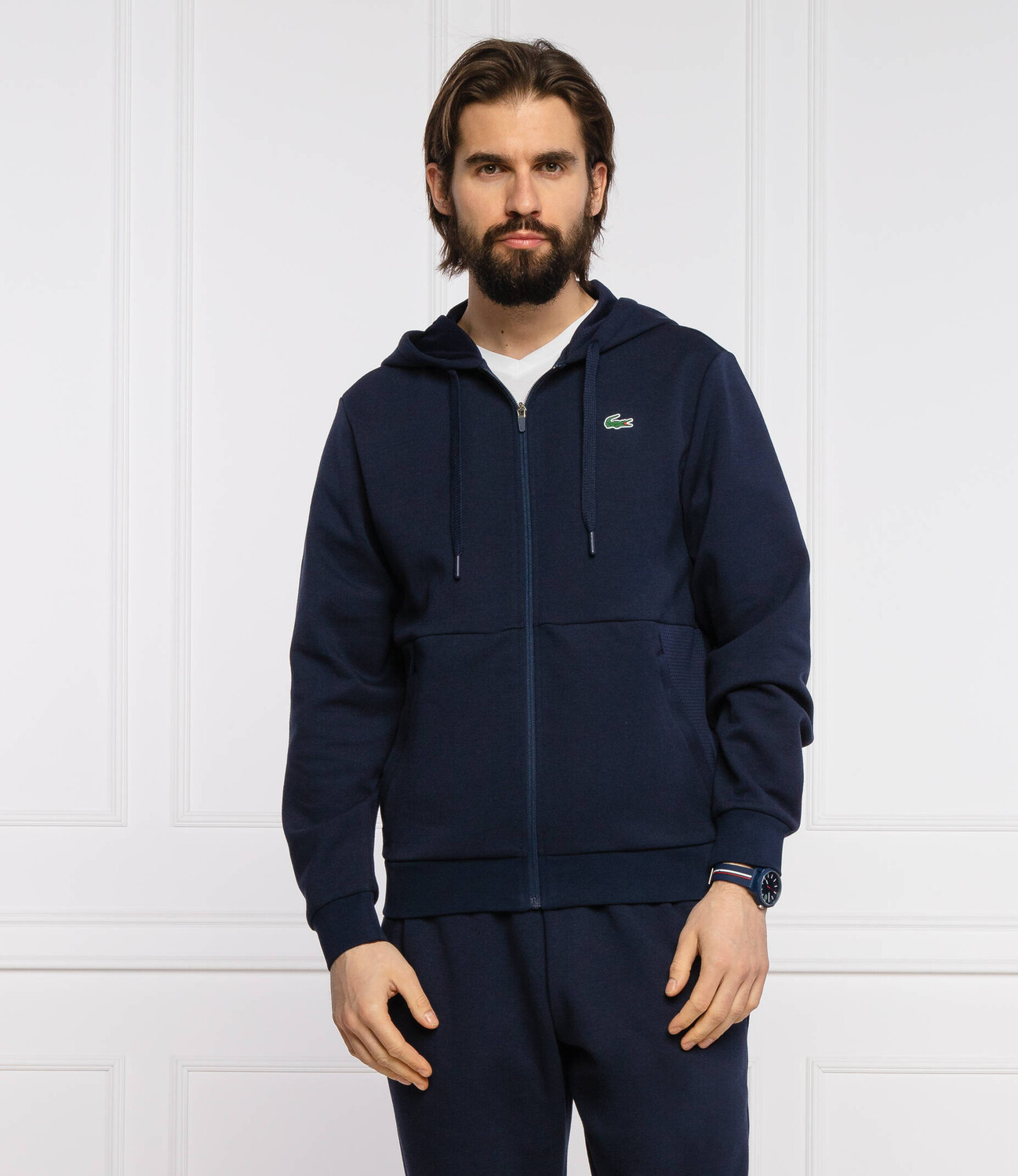 

Спортивная толстовка Lacoste regular fit, темно-синий
