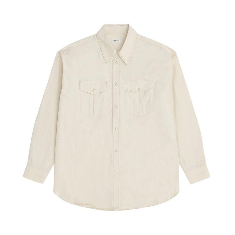 

Рубашка Lemaire Western Shirt 'Creamy White', белый