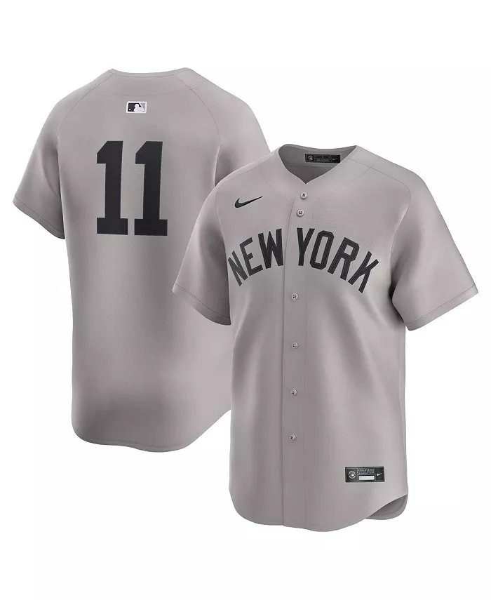 

Мужская серая дорожная лимитированная джерси New York Yankees с именем Anthony Volpe Nike