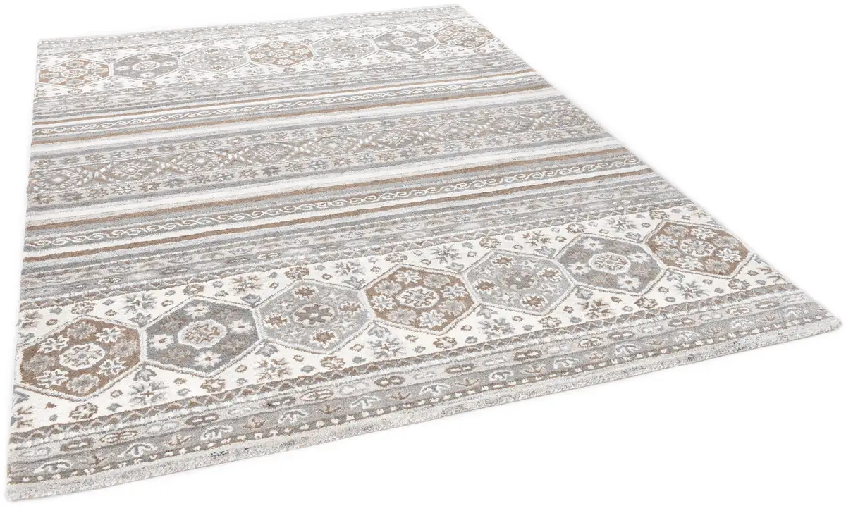 

Шерстяной ковер THEKO "Royal Shaal - 1719", прямоугольный, внешний материал: чистая шерсть, прошивка вручную 60х90 см, цвет wollweiß