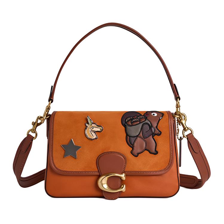 

COACH Кожаная сумка через плечо среднего размера для женщин