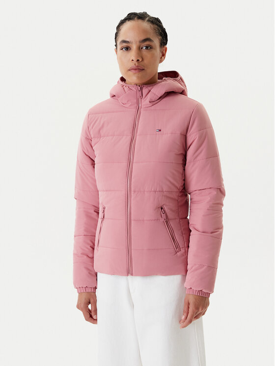 

Приталенная переходная куртка DW0DW20959 Tommy Jeans, розовый