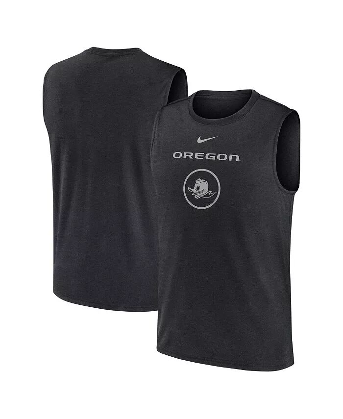 

Мужская черная футболка без рукавов с надписью Oregon Ducks On-Court Basketball Practice Legend Nike