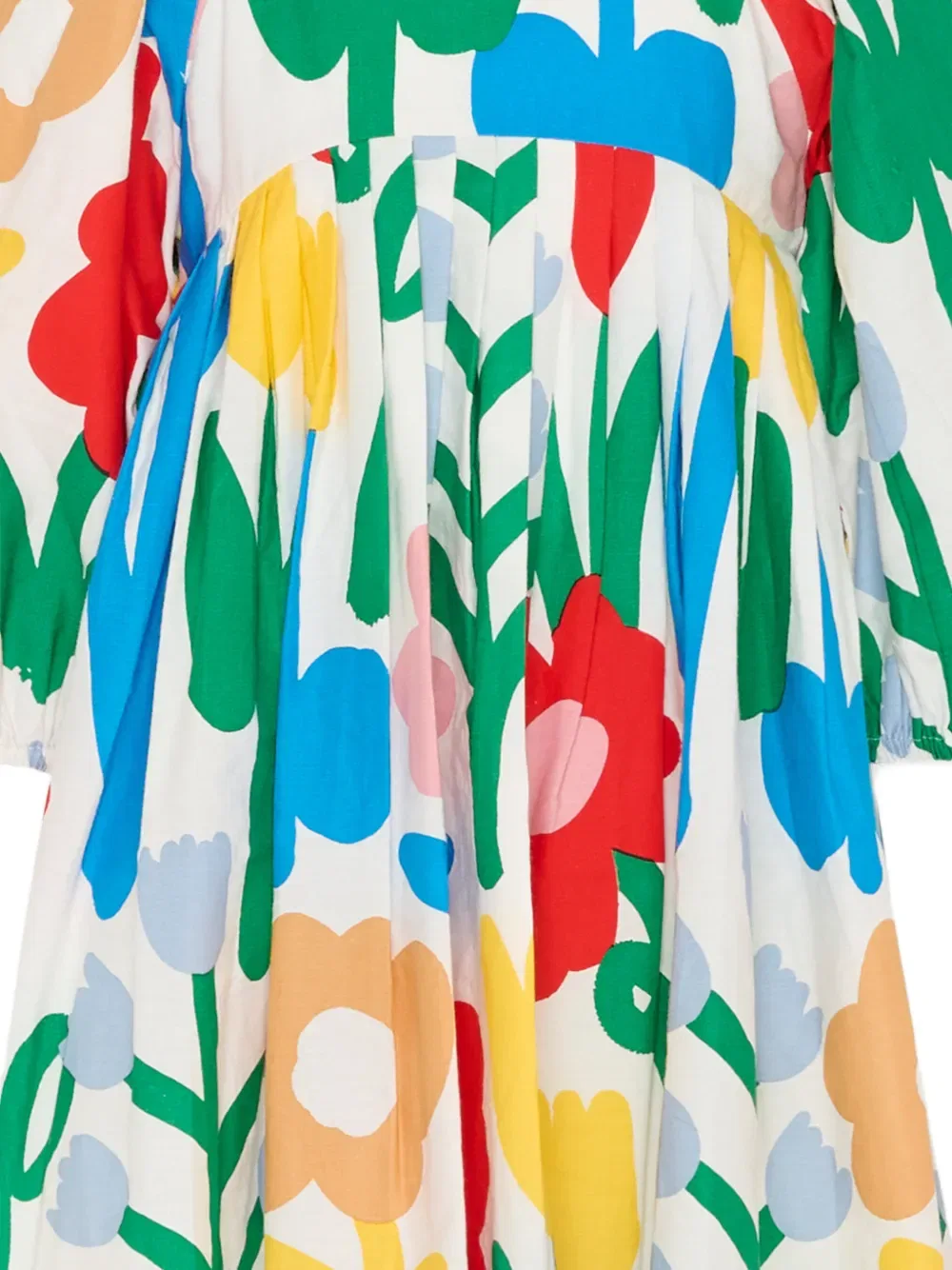 Платье миди с цветочным принтом Stella Mccartney Kids, белый — фото 3