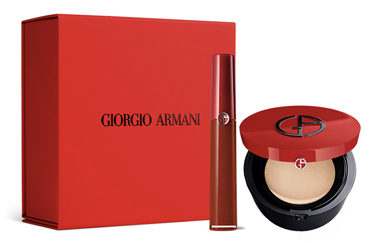 

GIORGIO ARMANI AMANI Redtube Lip Love Imperfection Box набор косметики Velour Matte Mist Complexion комплект из двух предметов