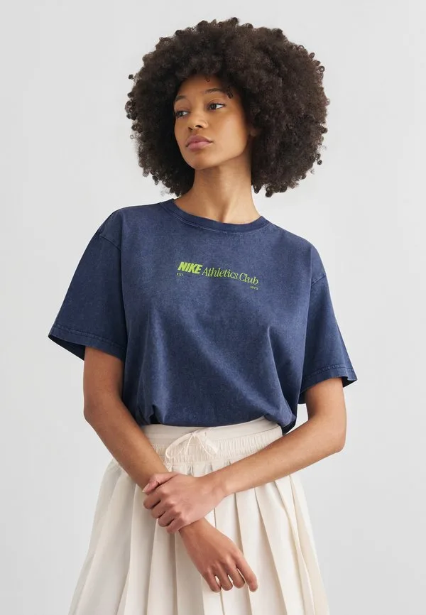Футболка с принтом в стиле университетской формы Nike Sportswear, Midnight Navy