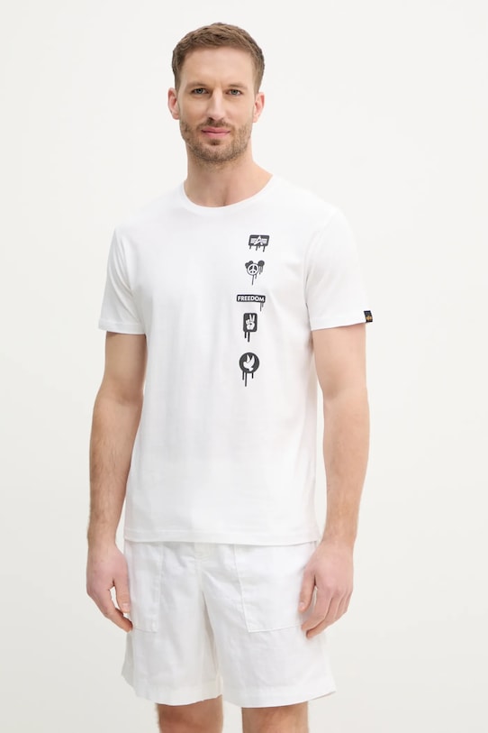 

Хлопковая футболка Freedom T Alpha Industries, белый
