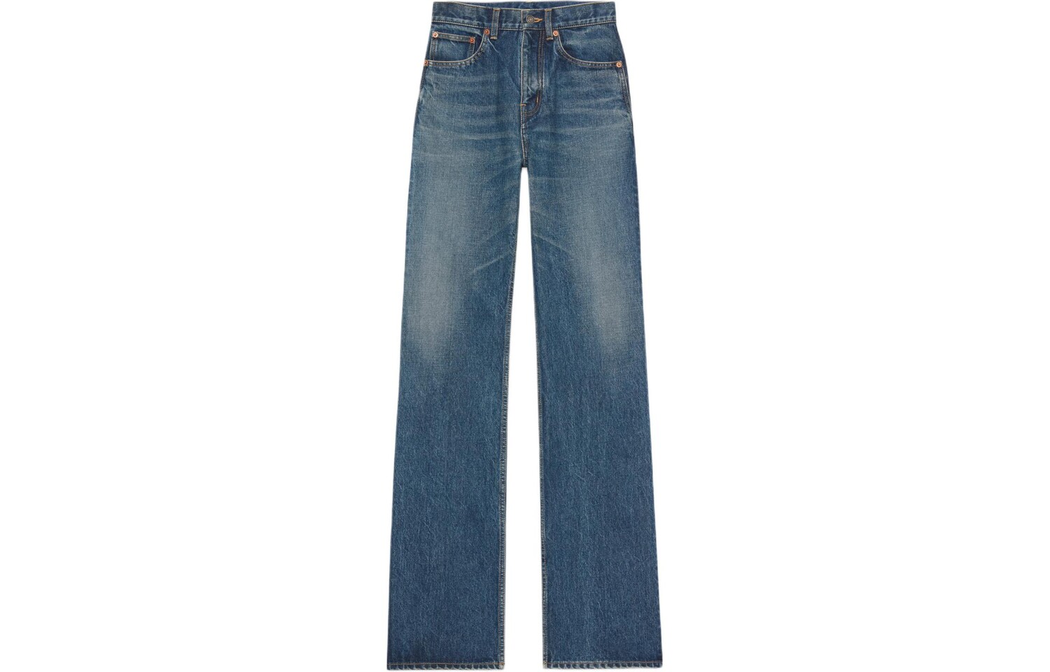 

Джинсы женские Saint Laurent с потертостями, синий