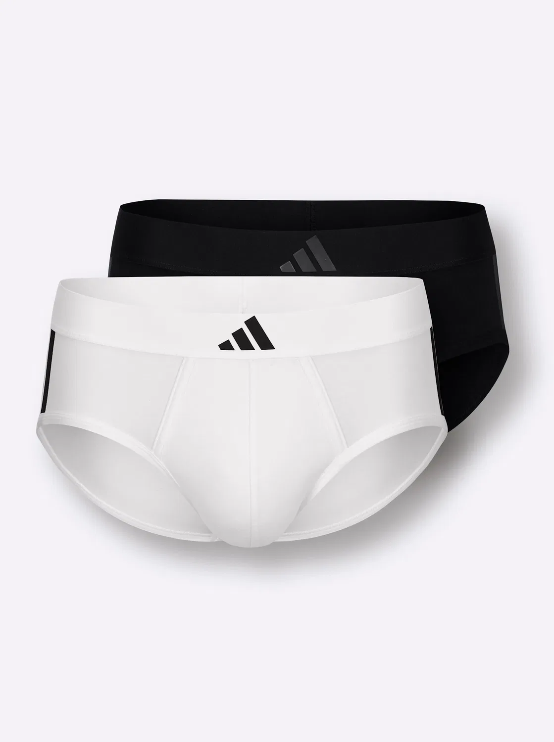 Слипы, хлопок с эластаном, Adidas, белый и черный