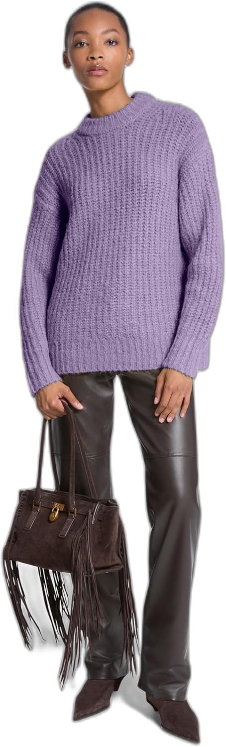 

Michael Kors женский свитер с круглым вырезом из альпаки, Wild Wisteria