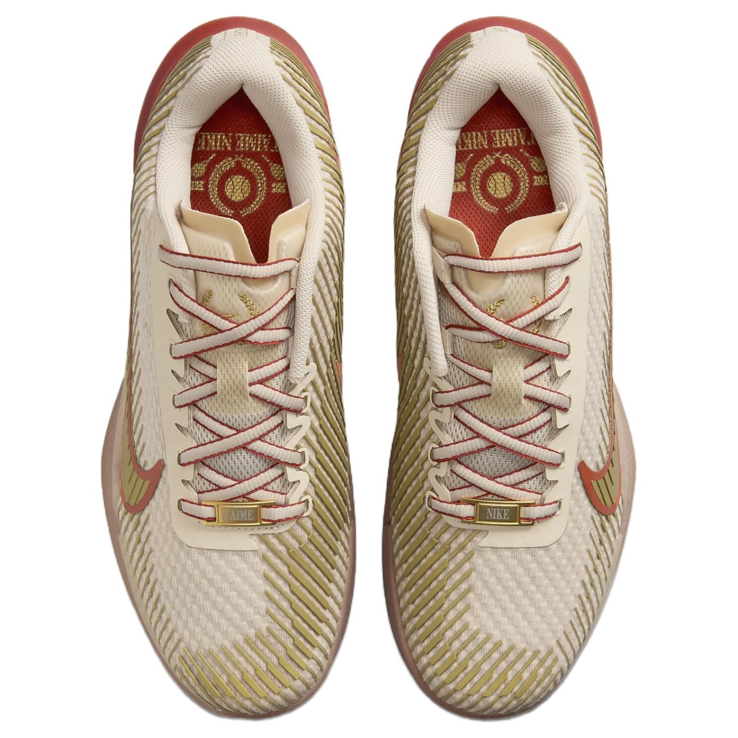 Кроссовки Nike Court Vapor Tennis Shoes Women's Low-top Brown, золотой — фото 3