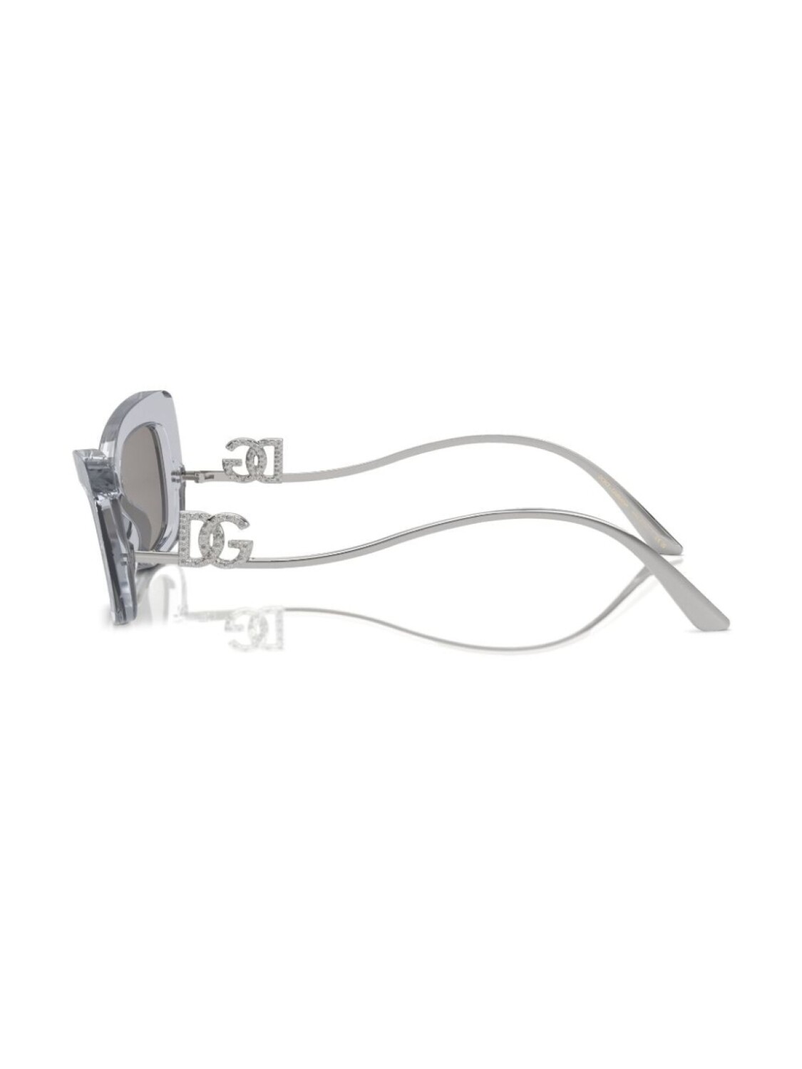 Dolce & Gabbana Eyewear солнцезащитные очки Crystal в оправе 'кошачий глаз', серебристый — фото 3