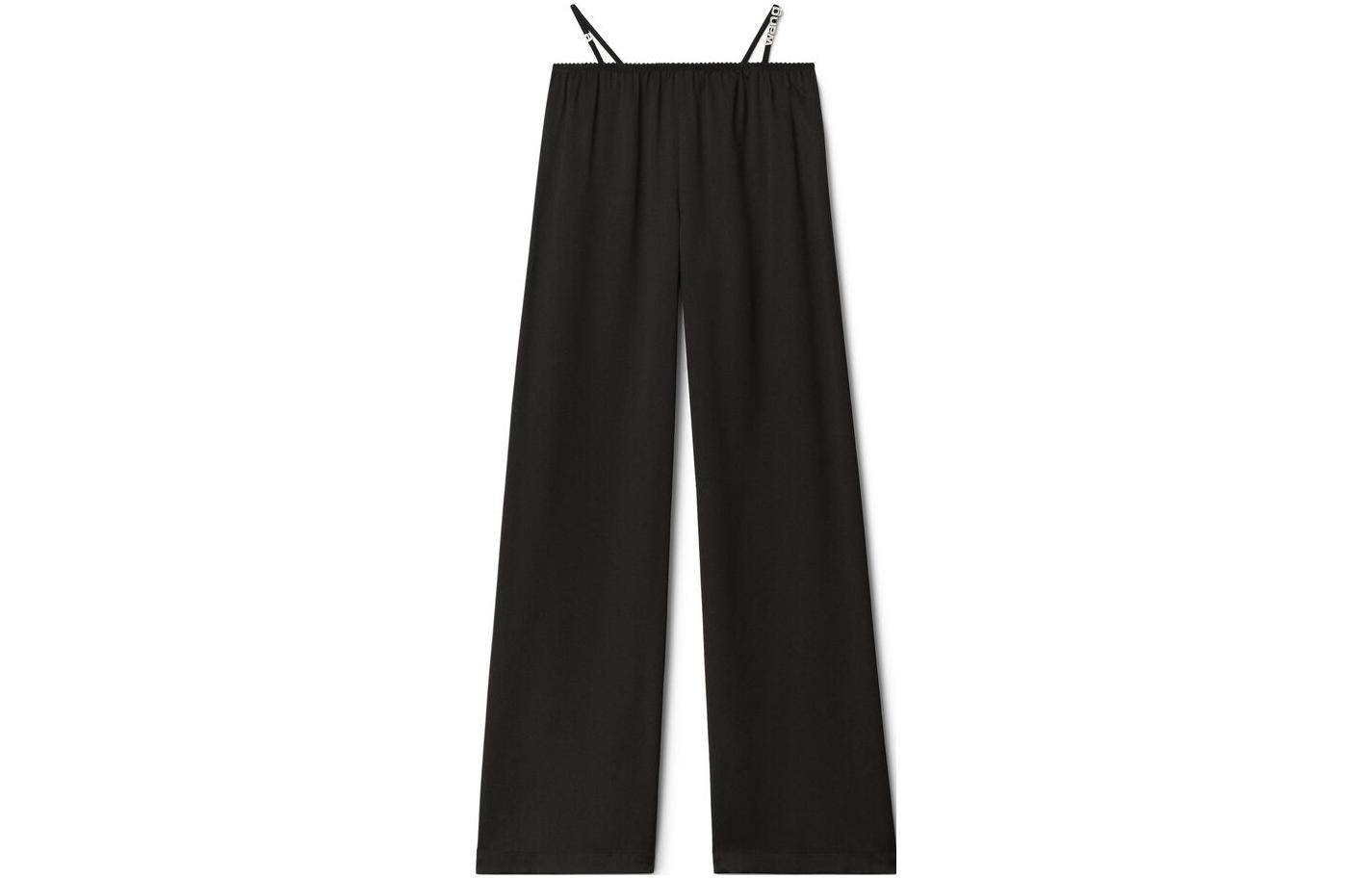 Alexander Wang T By Full Length кристаллические трусики широкие брюки black — фото 3