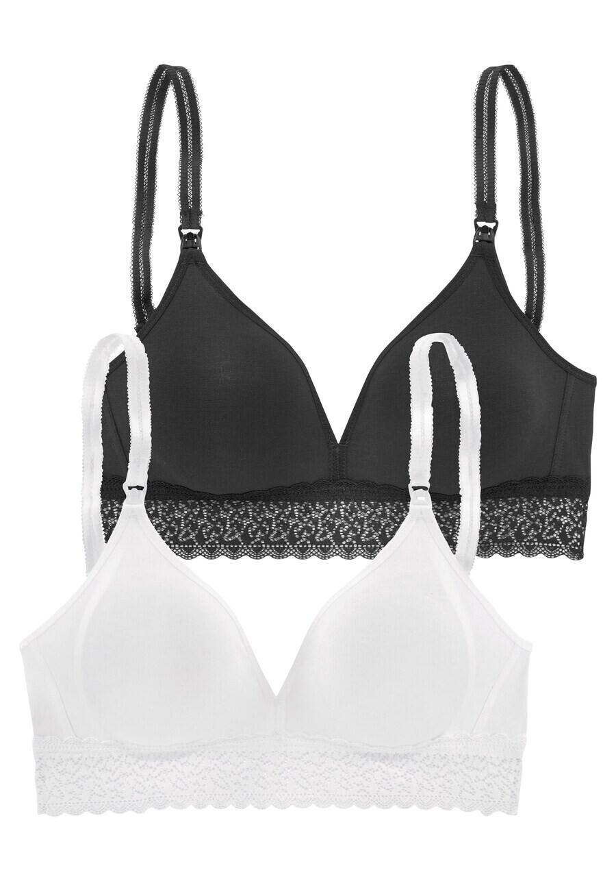 

Бюстгальтер PETITE FLEUR T-shirt Nursing Bra, черный/белый