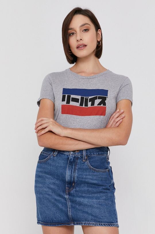 

Хлопковая футболка Levi's, серый