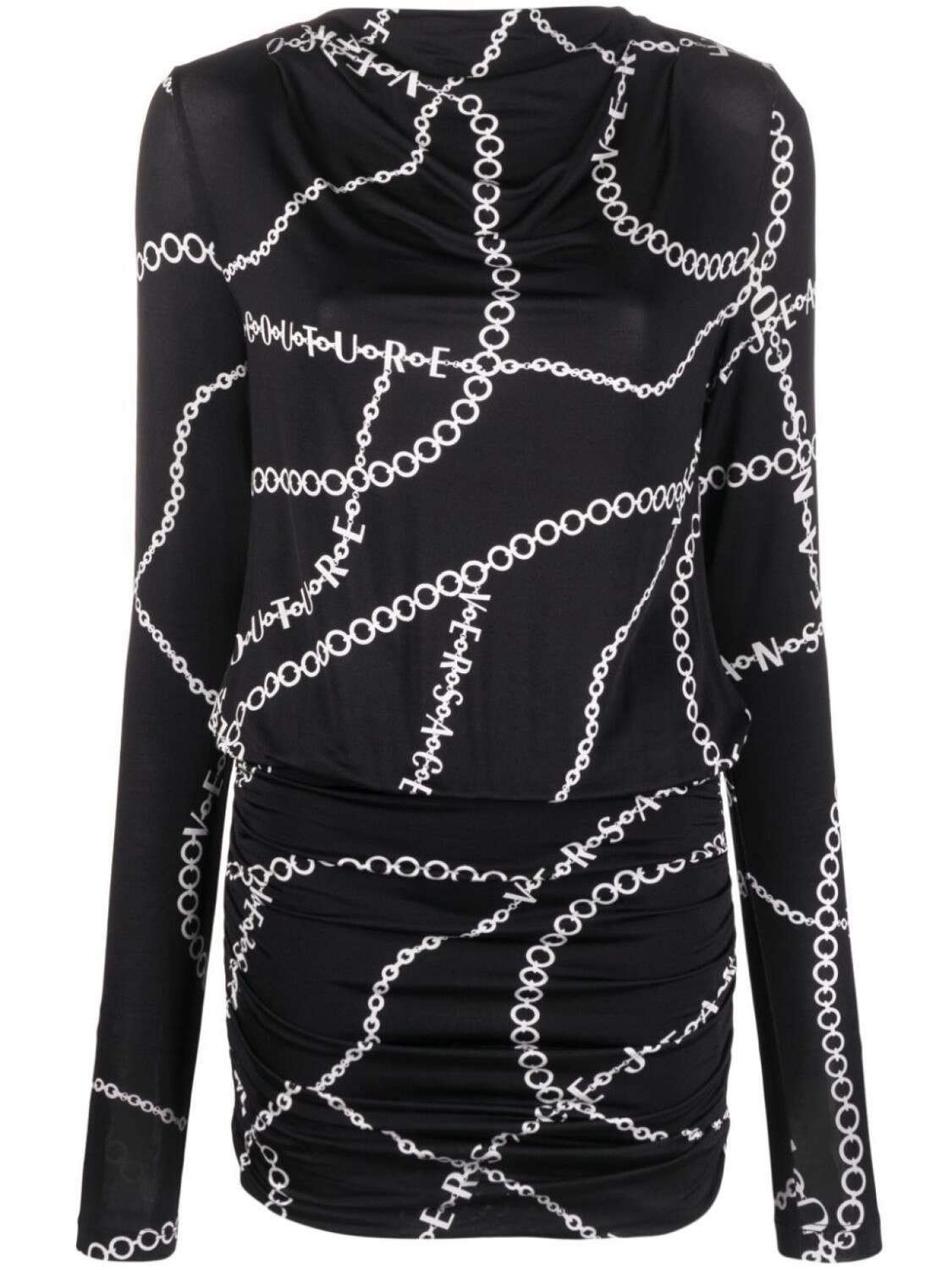 

Versace Jeans Couture платье мини с открытой спиной и принтом, черный