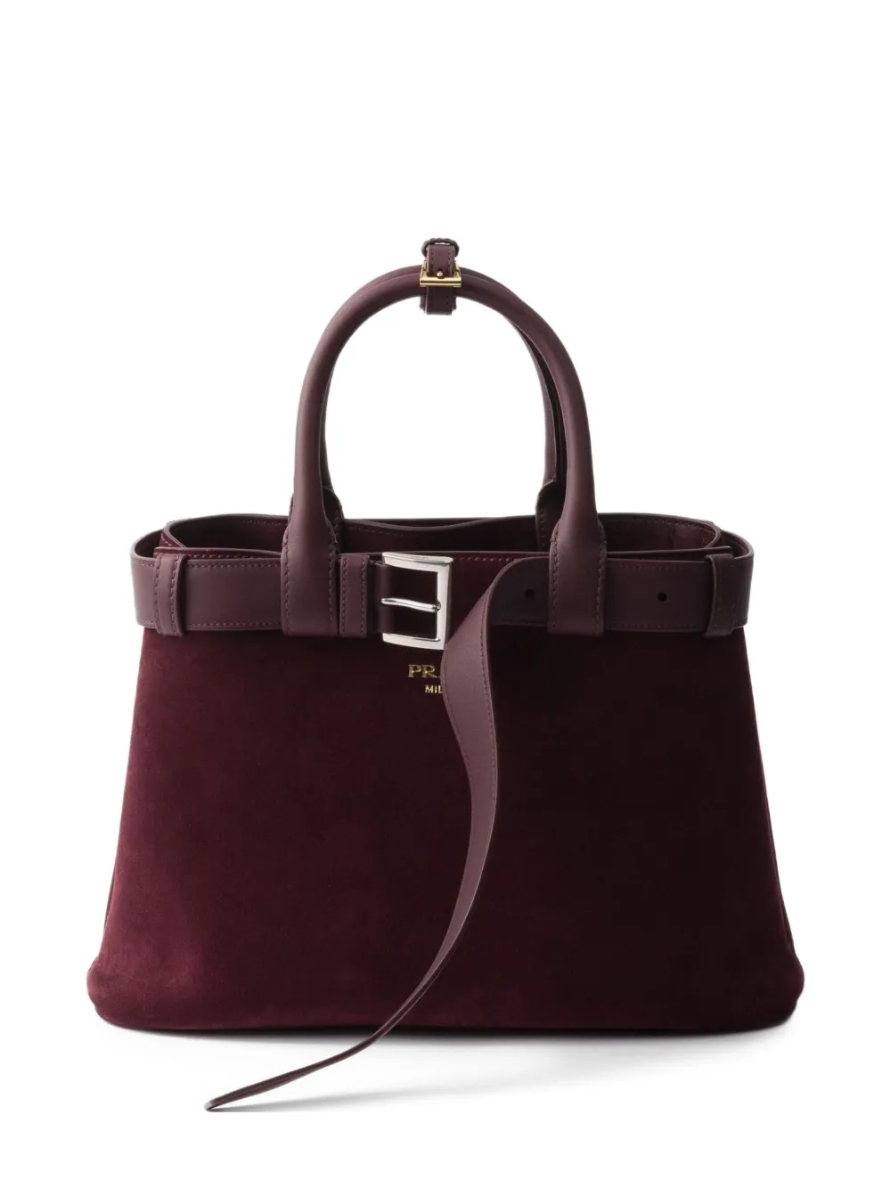 

Сумка-тоут Buckle среднего размера Prada, красный