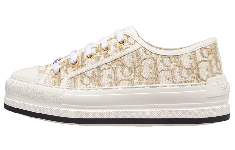 

Кроссовки Walk'n'DIOR Skateboard Shoes Women's Low-Top White Gold