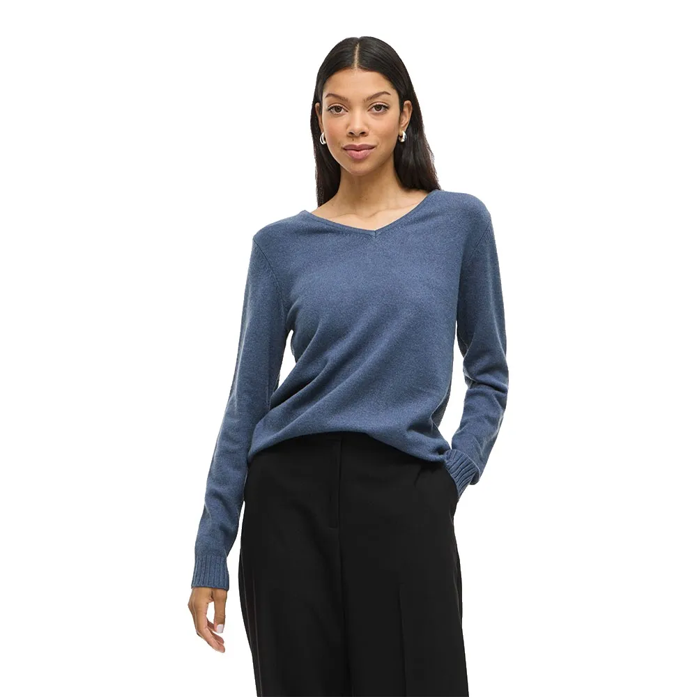 

Свитер Vila Ril v neck, синий