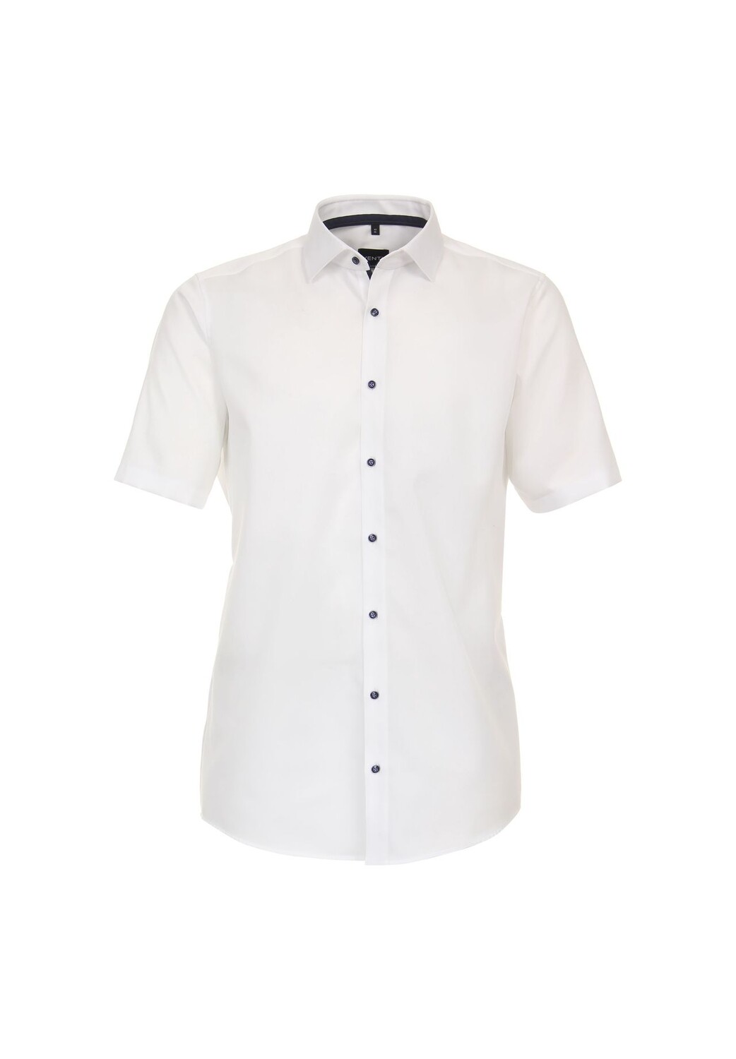 

Мужская деловая рубашка с короткими рукавами, однотонная, современного кроя Venti, белый