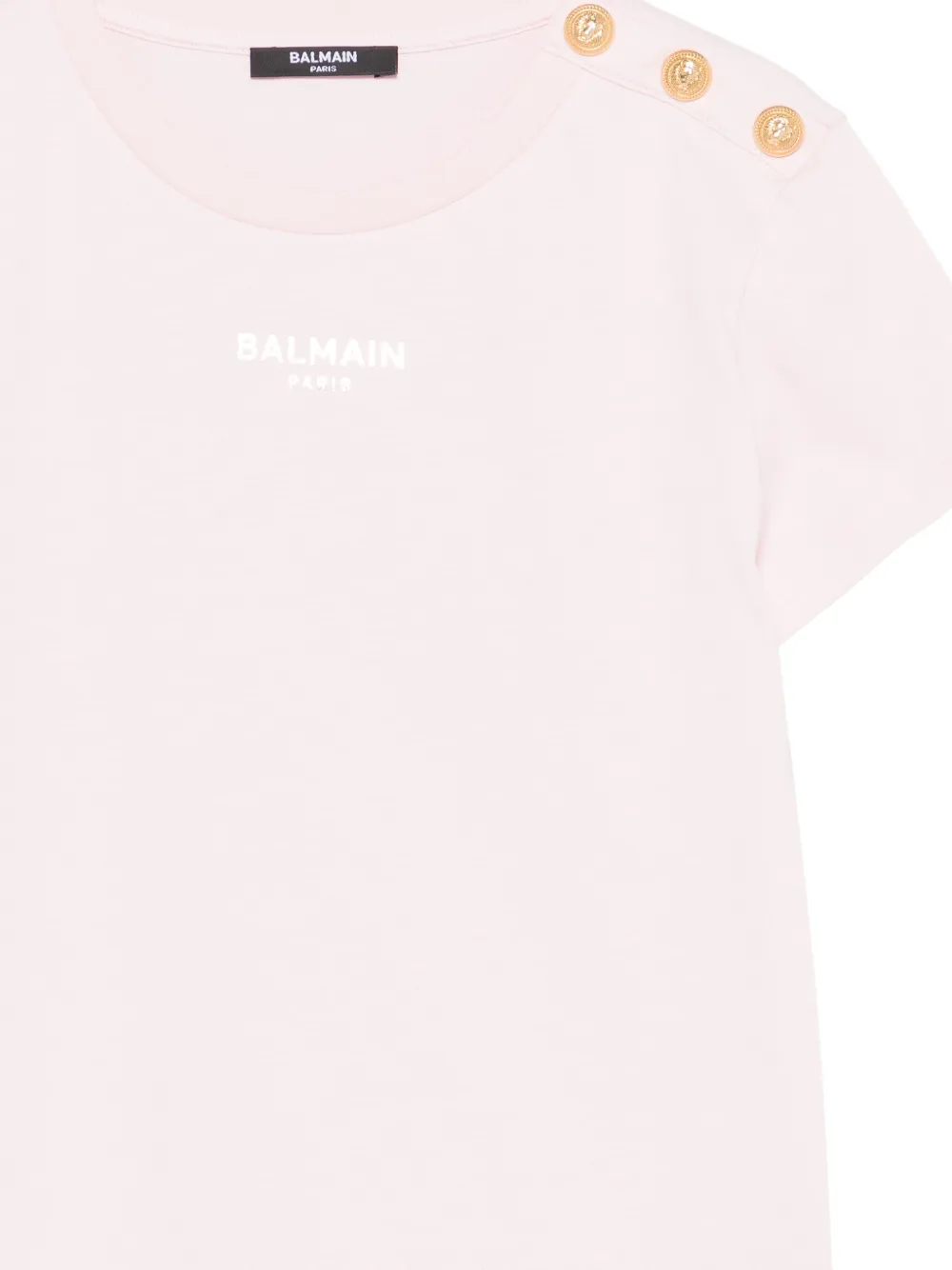 Футболка на пуговицах Balmain Kids, розовый — фото 3