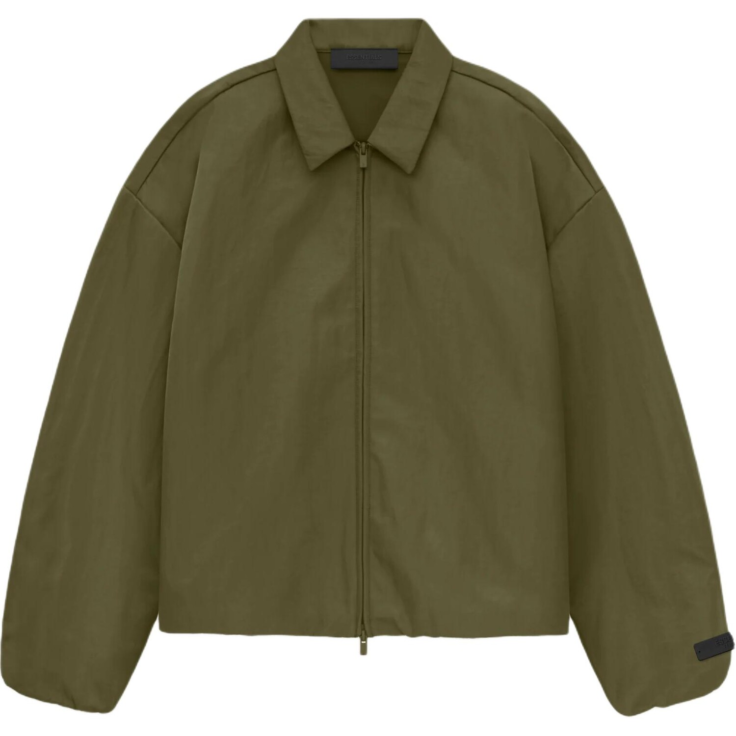 Куртка Trucker из текстурированного нейлона Fear Of God Essentials, цвет Evergreen/MILITARY — фото 2