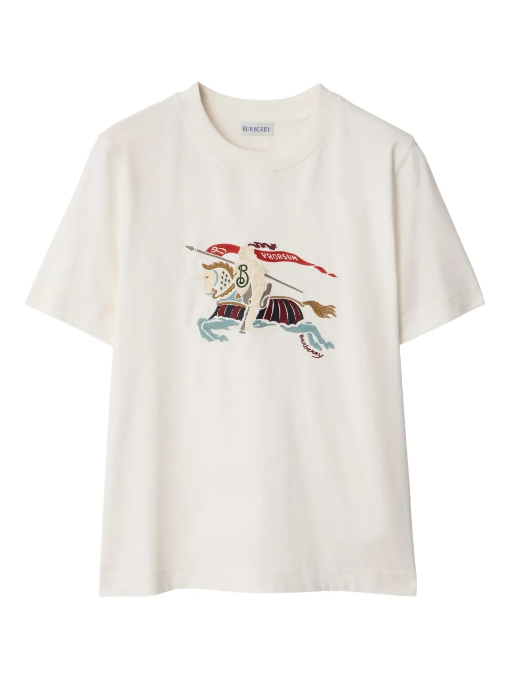 

Футболка из хлопка с вышивкой EKD BURBERRY, белый