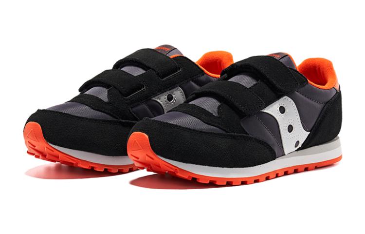 Saucony Детские кроссовки Jazz Double HL с низким верхом, износостойкие, черные, серые, оранжевые — фото 4