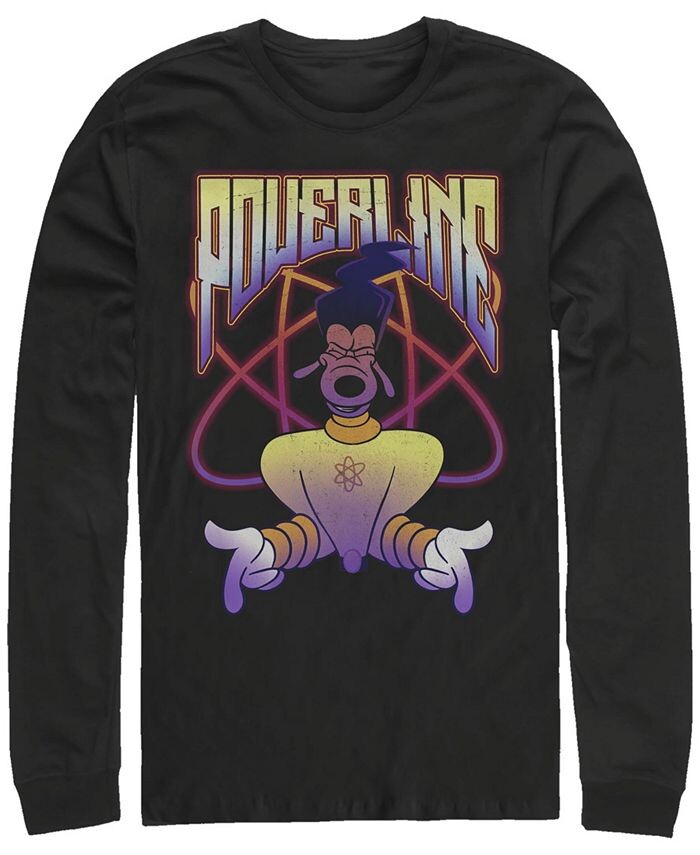 

Мужская футболка с длинными рукавами и круглым вырезом A Goofy Movie Powerline Jam Fifth Sun, черный