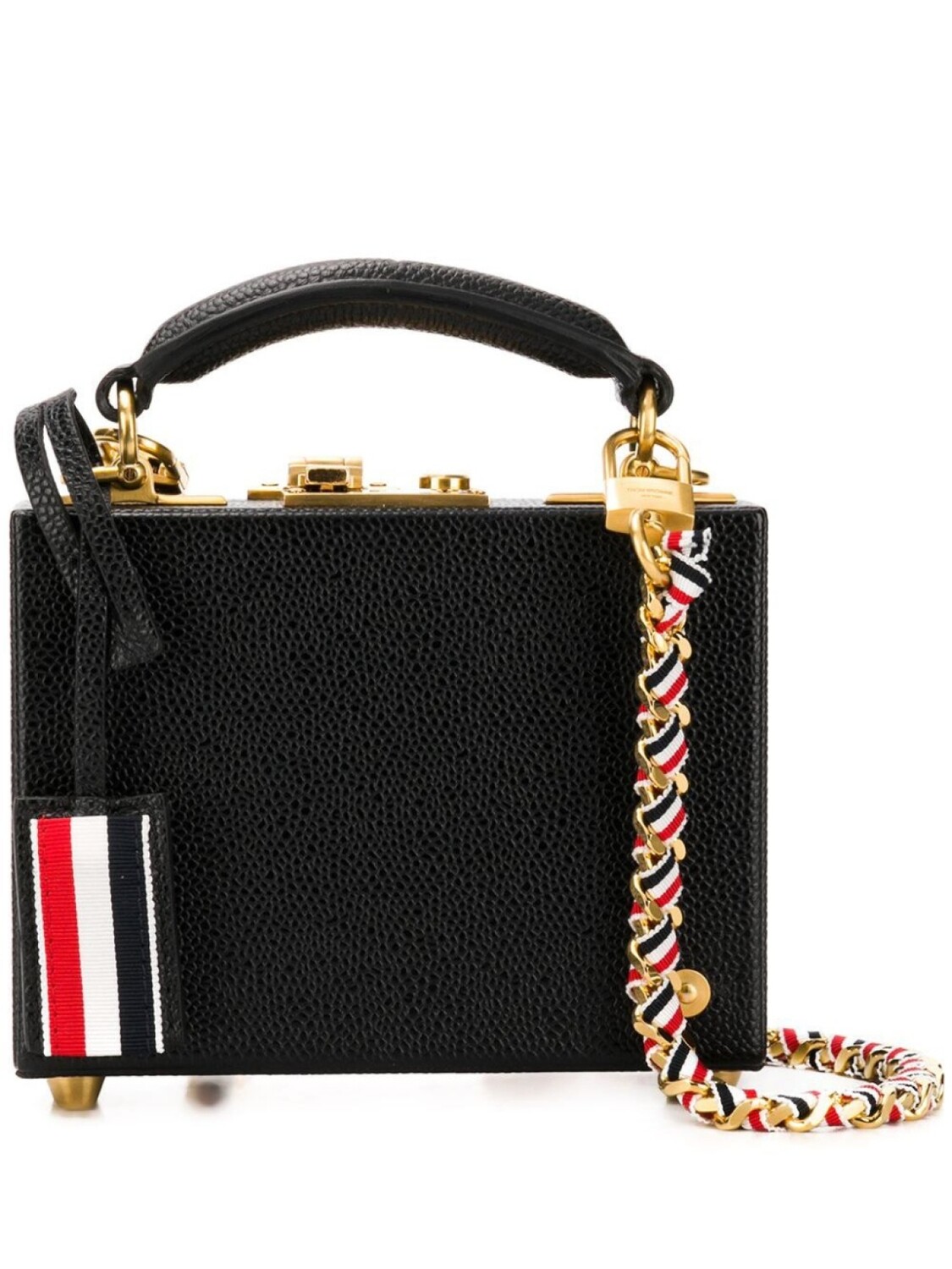 

Thom Browne Leather Micro Attaché Case, черный