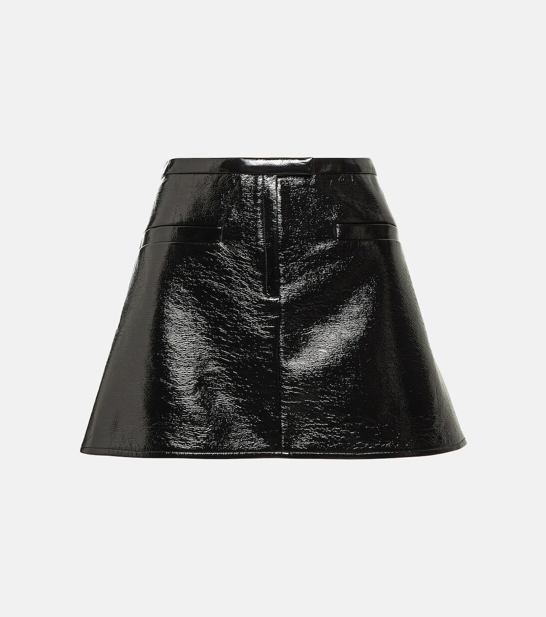 

Виниловая мини-юбка Courrèges, черный