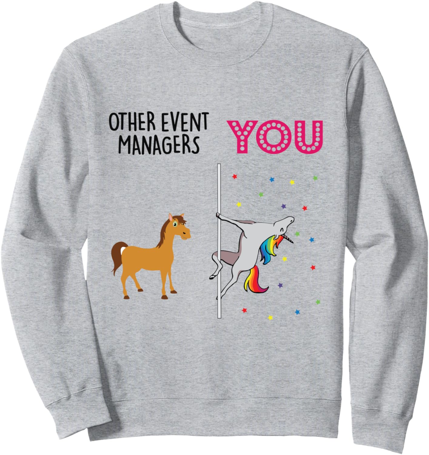 

Забавная толстовка с единорогом для организатора мероприятий Event Manager Cute Gift, серый