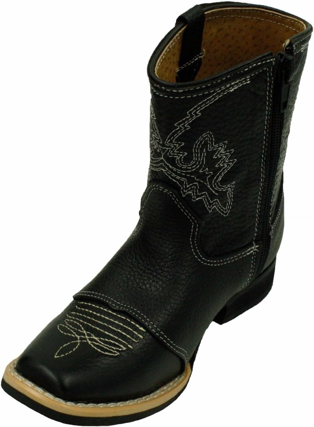 

Детские сапоги в стиле Дикого Запада из натуральной кожи с боковой молнией Dona Michi, черный