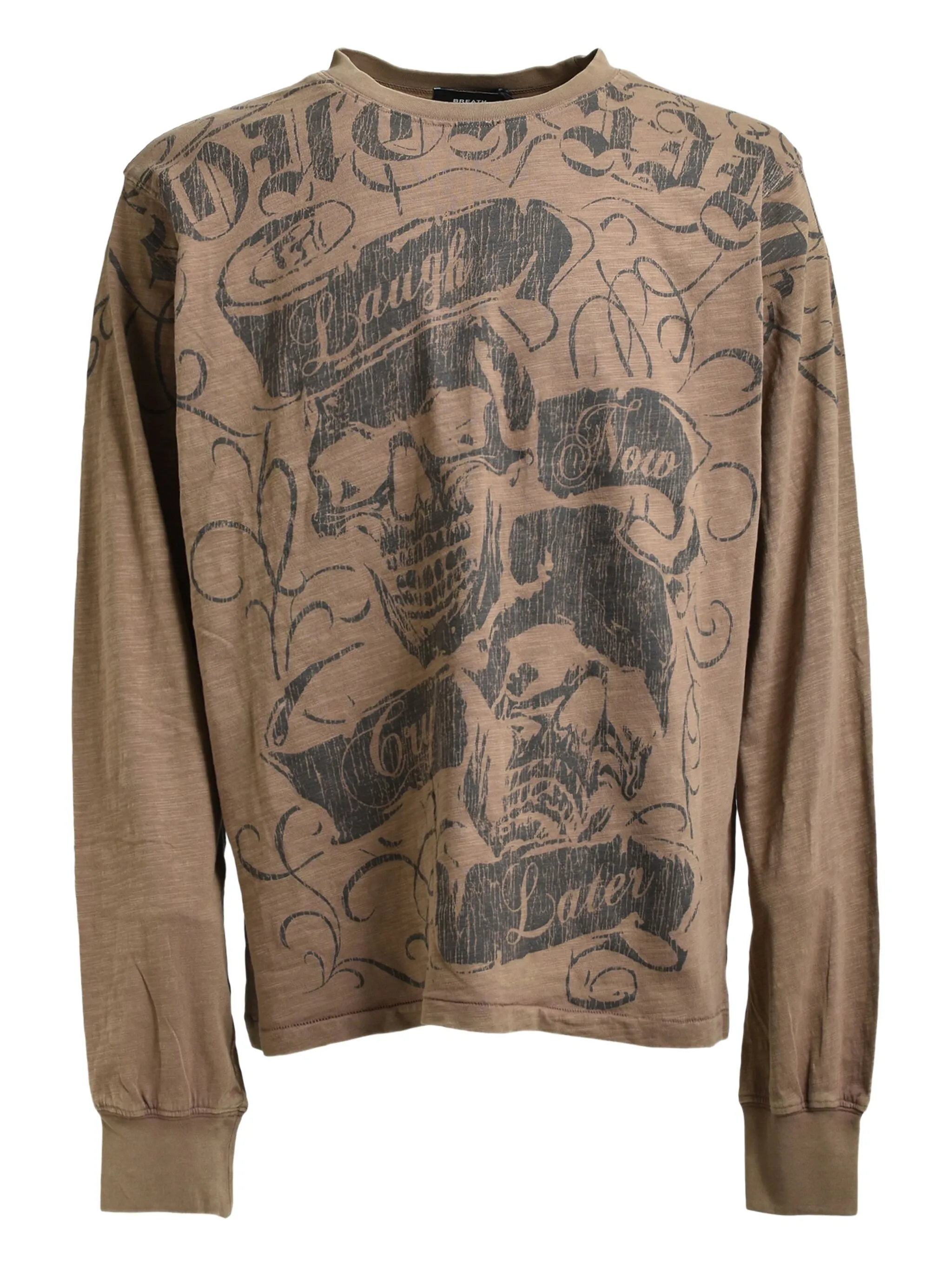 

Футболка с графичным принтом Breath, коричневый