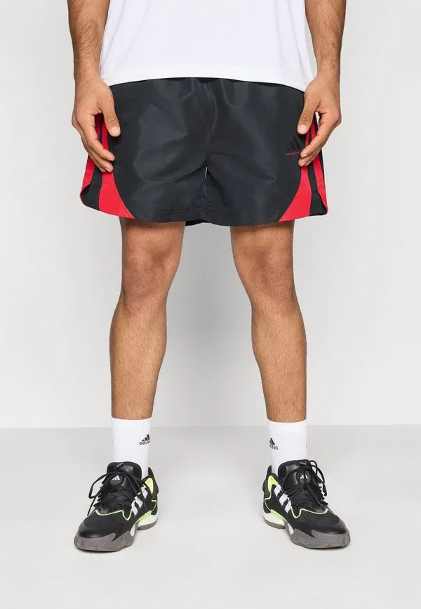 Тканые короткие спортивные шорты Adidas Performance, Black/Pure Ruby