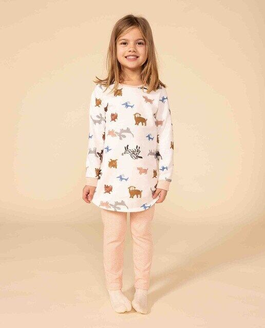 

Плюшевая ночная рубашка для собак с длинными рукавами для девочек Petit Bateau, мультиколор