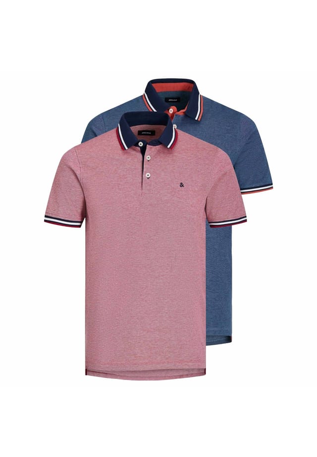 

Polo 2 рубашки поло jjepaulos polo shortsleeve Jack & Jones, мультиколор