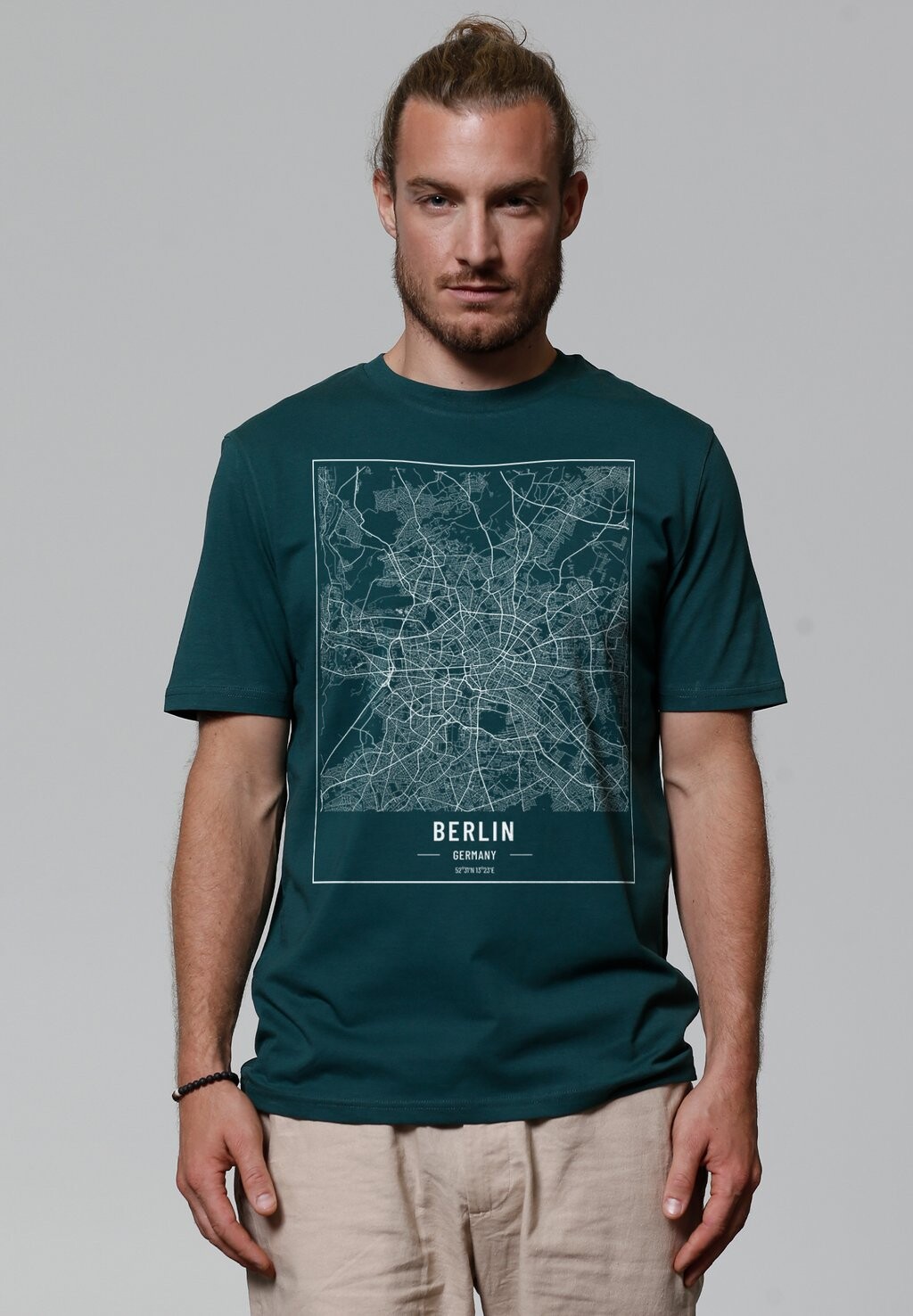

Футболка с принтом CITY MAPS BERLIN LANDKARTE watapparel, темно-зеленый