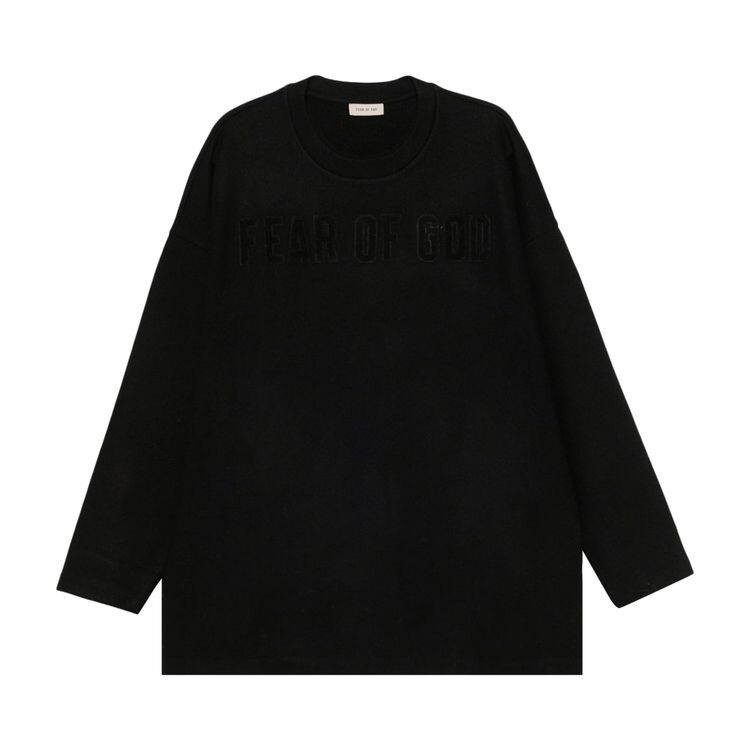 

Футболка Fear of God Logo Patch Long-Sleeve Tee Black, черный