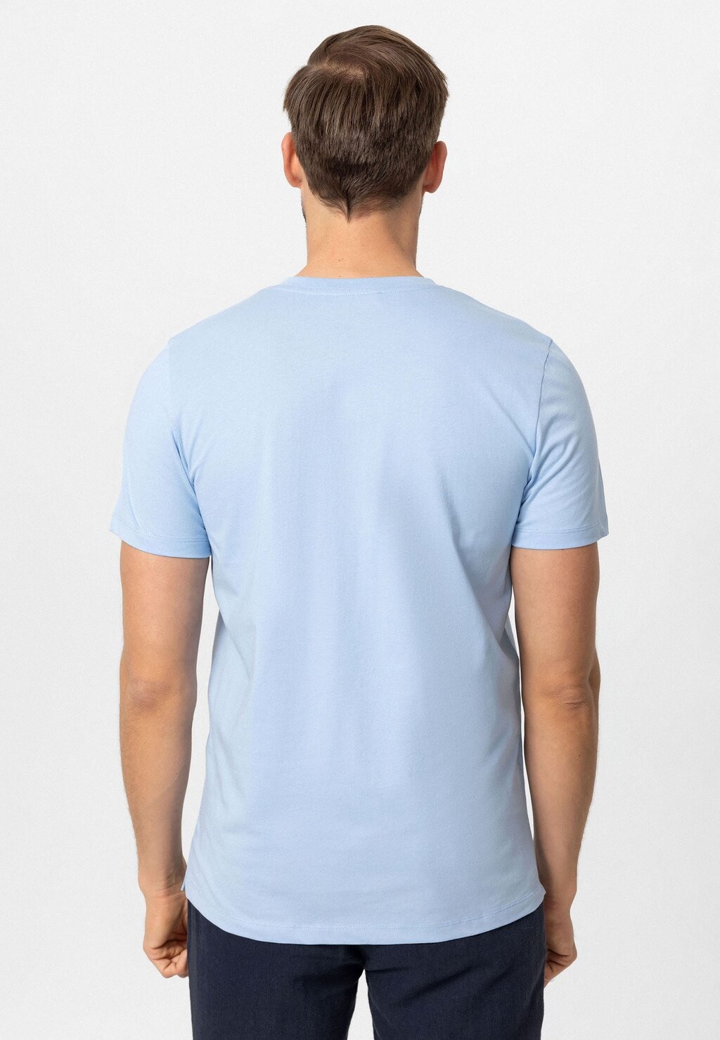 

Базовая футболка BENARD V NECK SHORT SLEEVE REGULAR FIT Antioch, синий