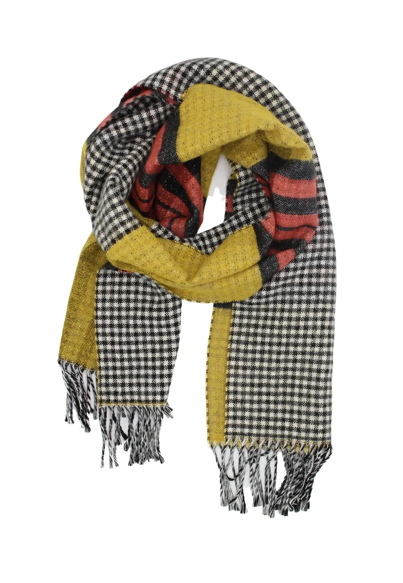 

Модный шарф Leslii со специальным сочетанием узоров, цвет Orange